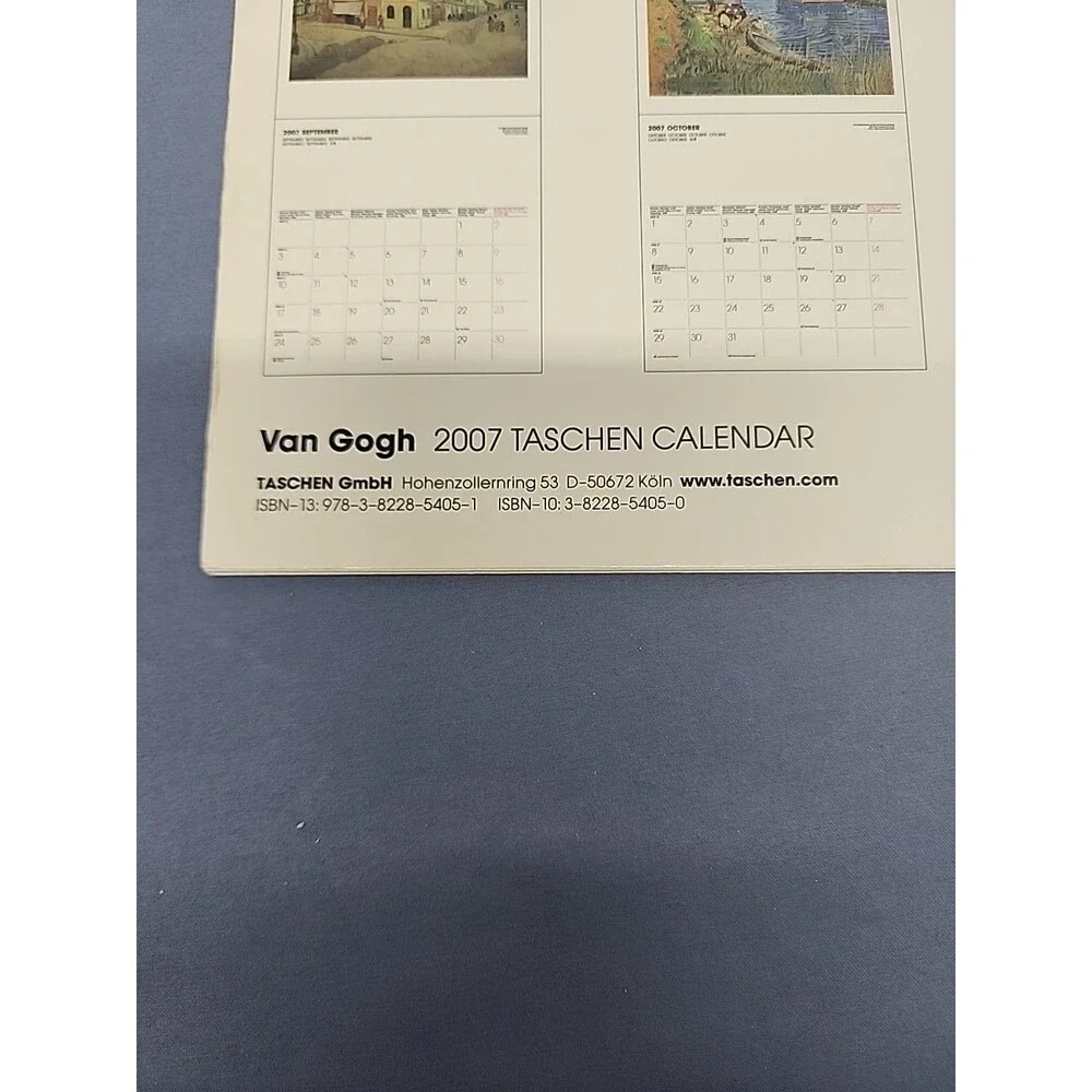 Taschen Calendar 2007 Van Gogh Made In Germany EUC From Amsterdam